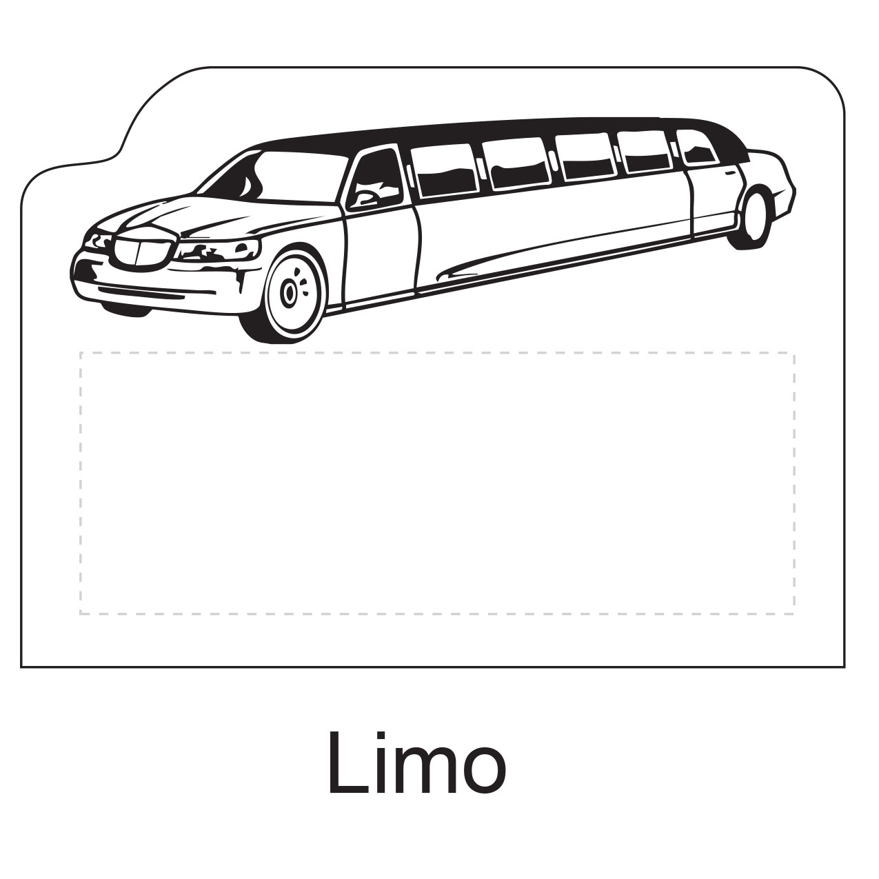 Limo shaped stick-up self-adhesive calendar