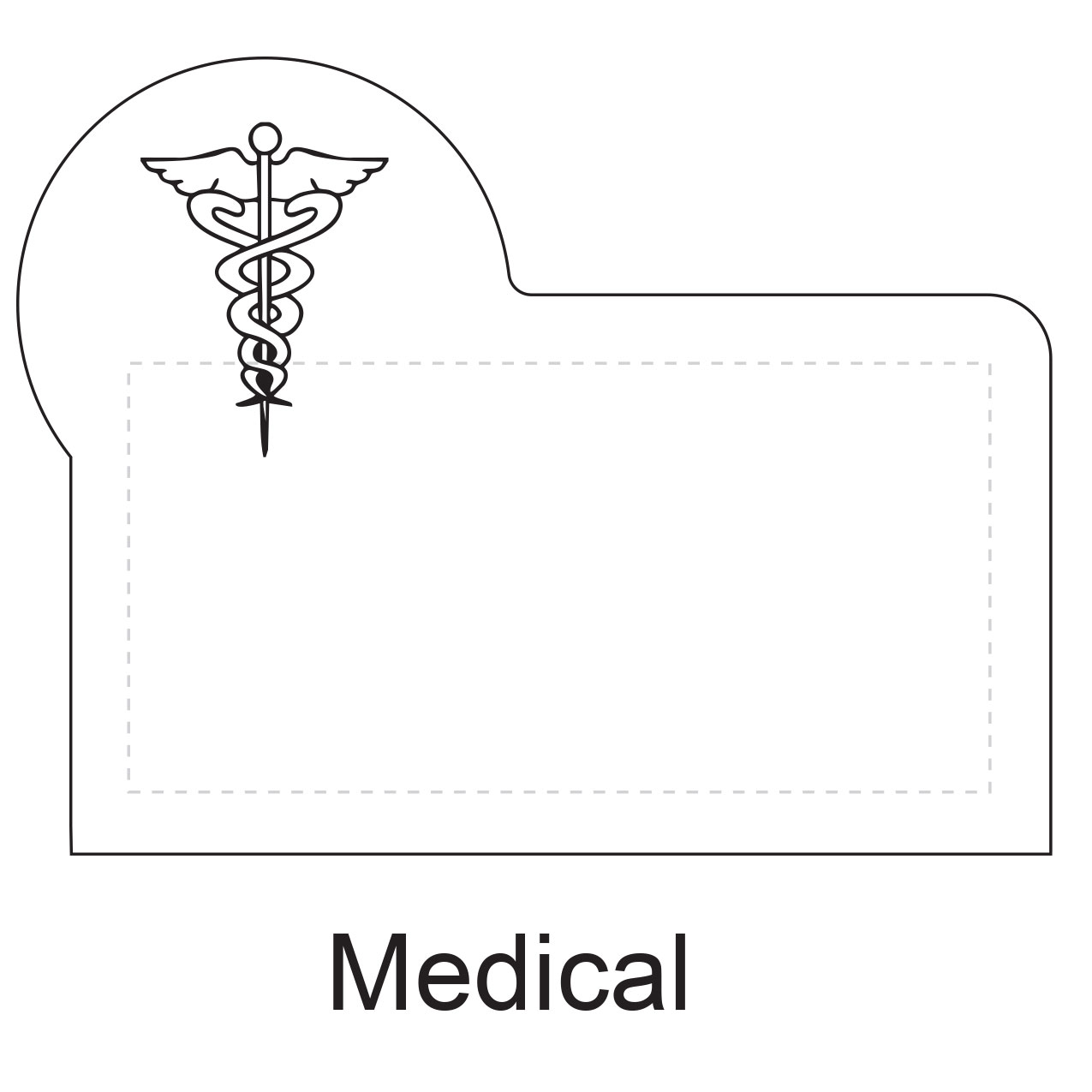 Medical shaped stick-up self-adhesive calendar