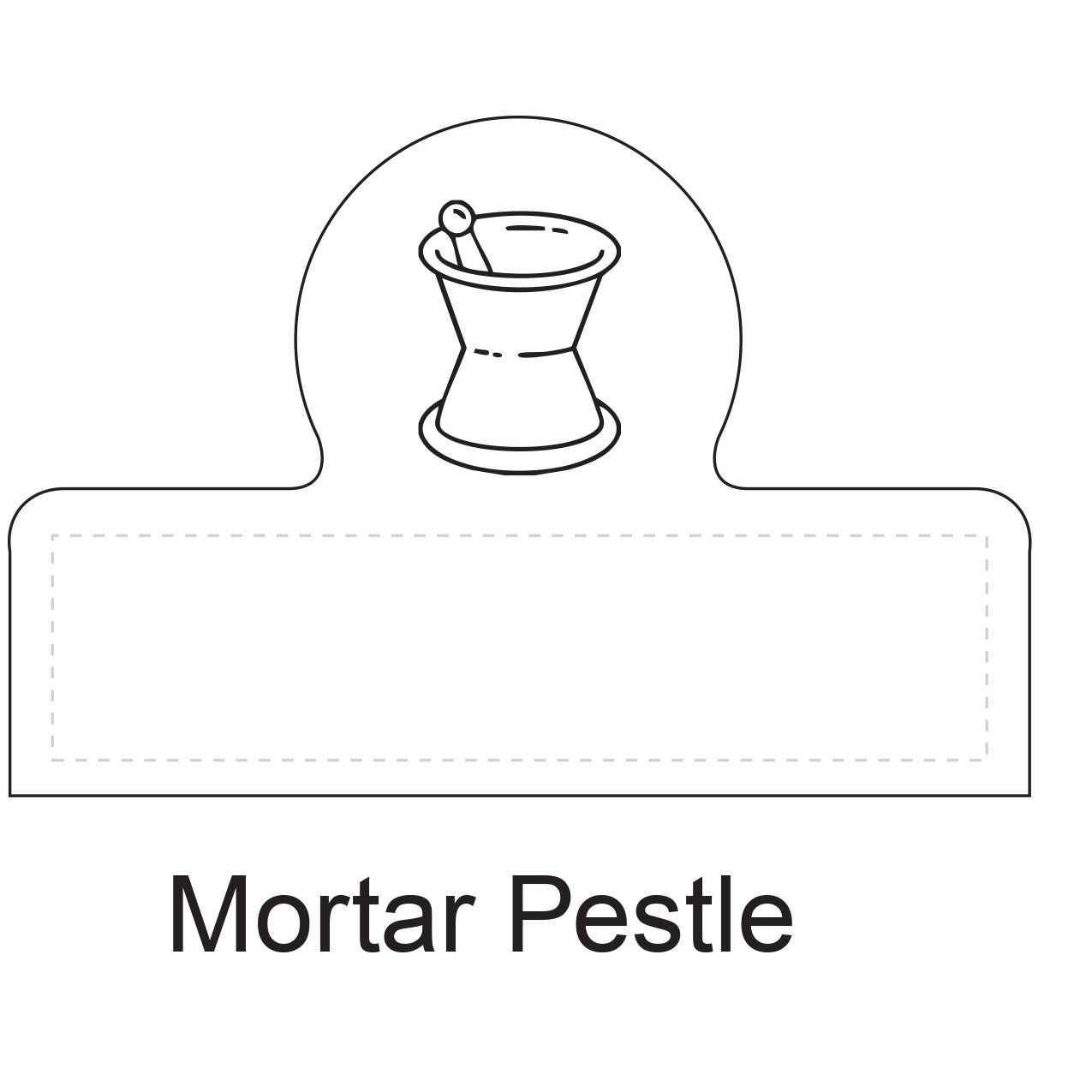 Mortar_Pestle shaped stick-up self-adhesive calendar