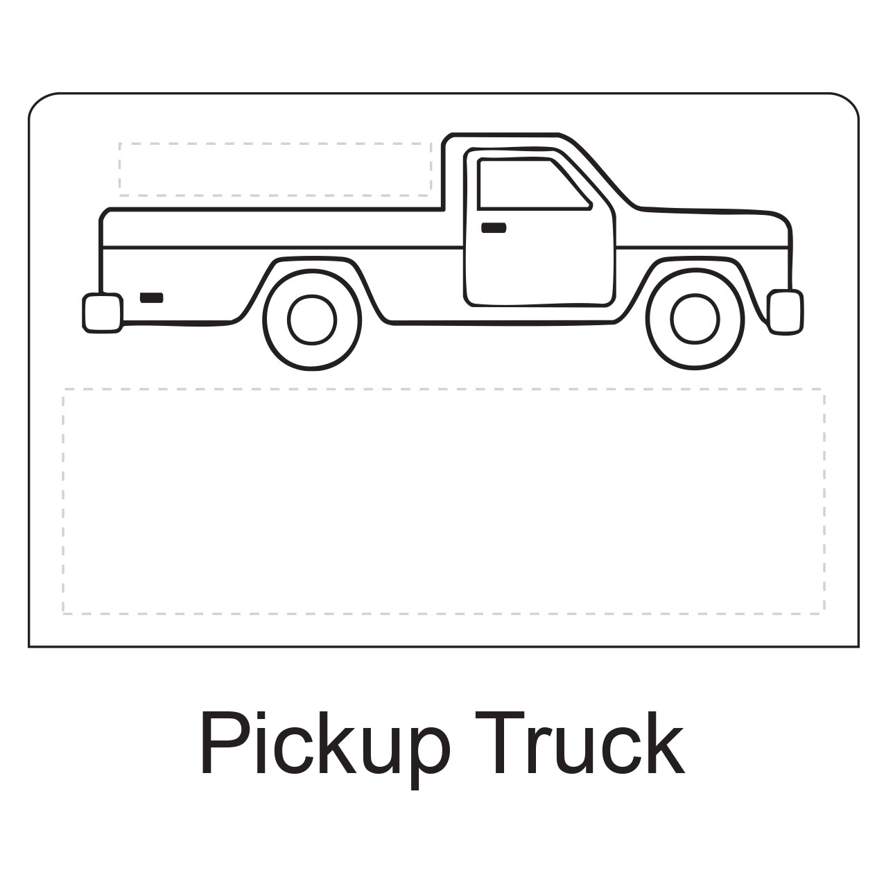 Pickup_Truck shaped stick-up self-adhesive calendar