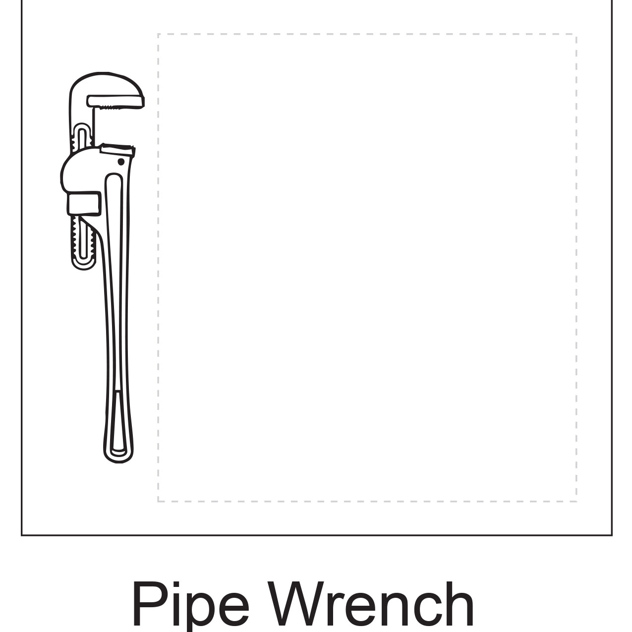 Pipe_Wrench shaped stick-up self-adhesive calendar