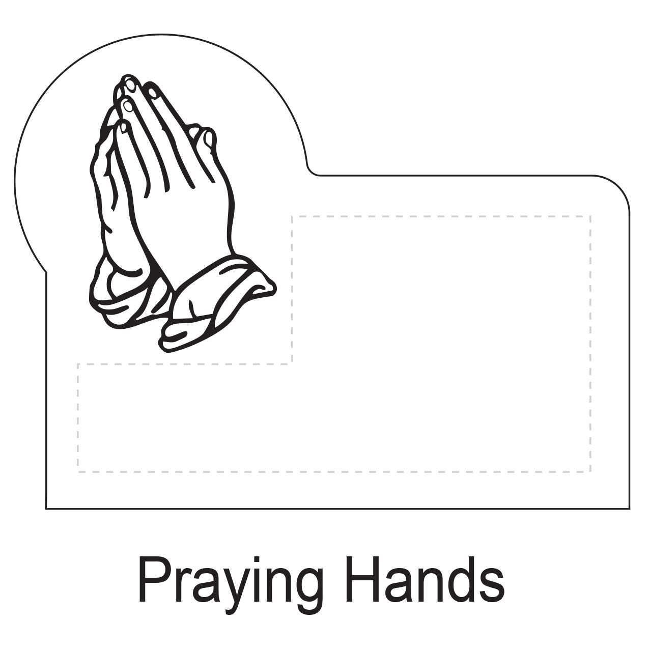 Praying_Hands shaped stick-up self-adhesive calendar