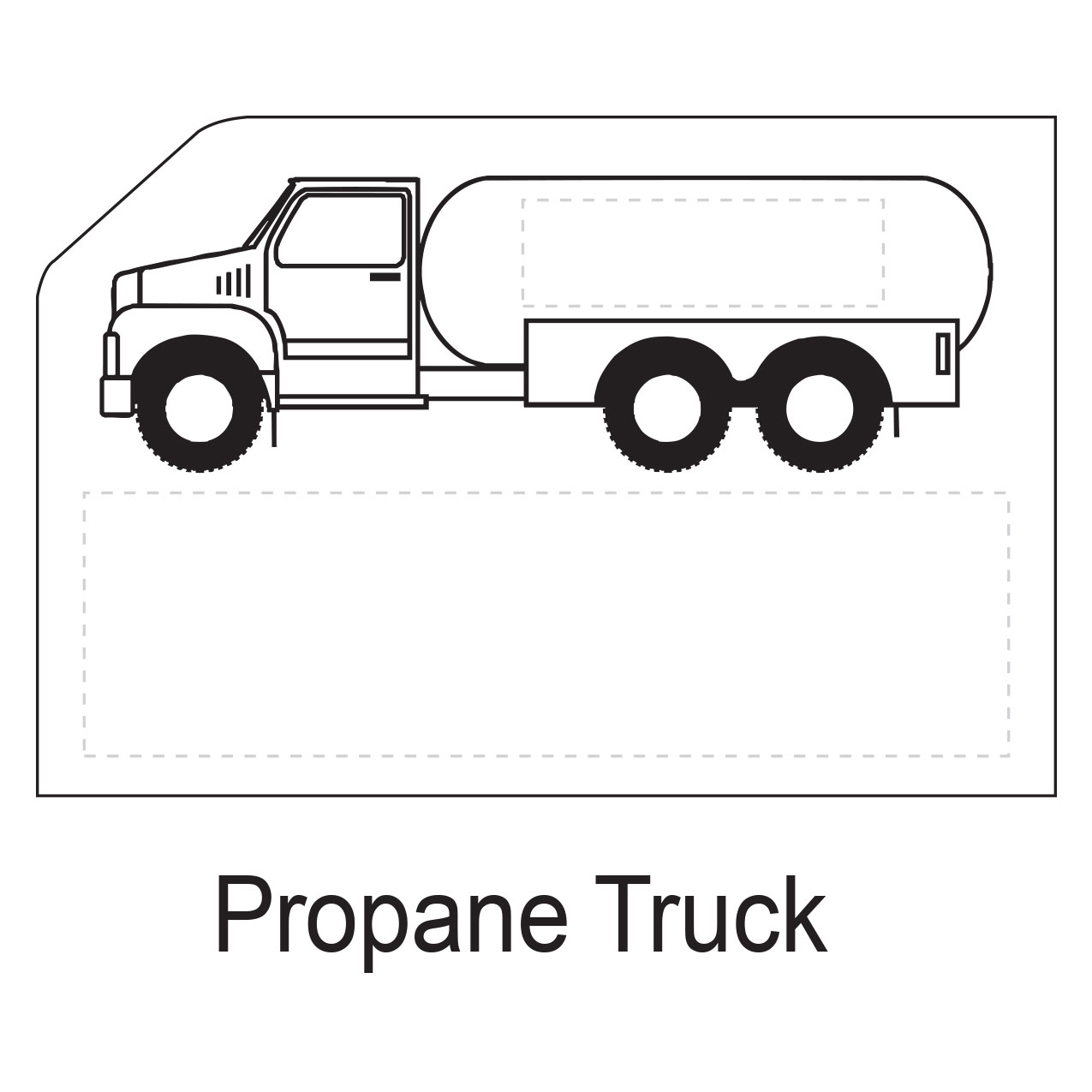 Propane_Truck shaped stick-up self-adhesive calendar