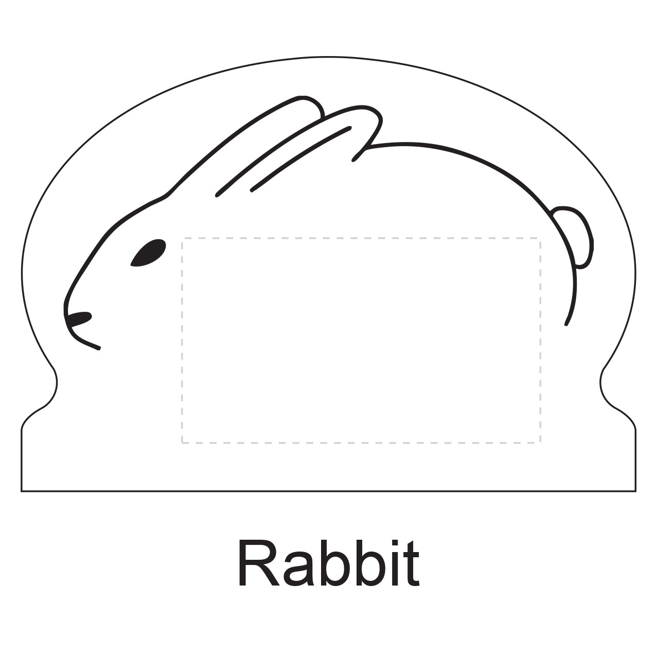 Rabbit shaped stick-up self-adhesive calendar