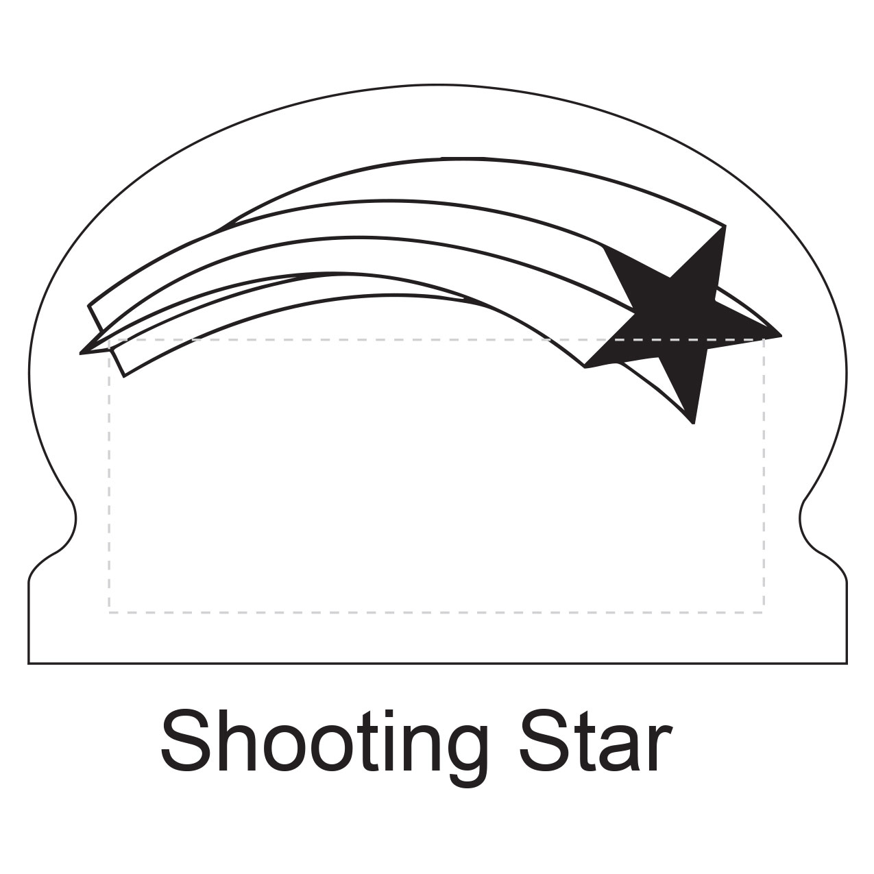 Shooting_Star shaped stick-up self-adhesive calendar