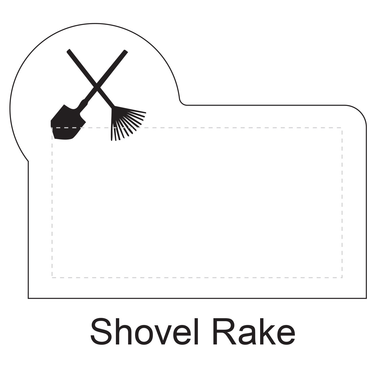 Shovel_Rake shaped stick-up self-adhesive calendar