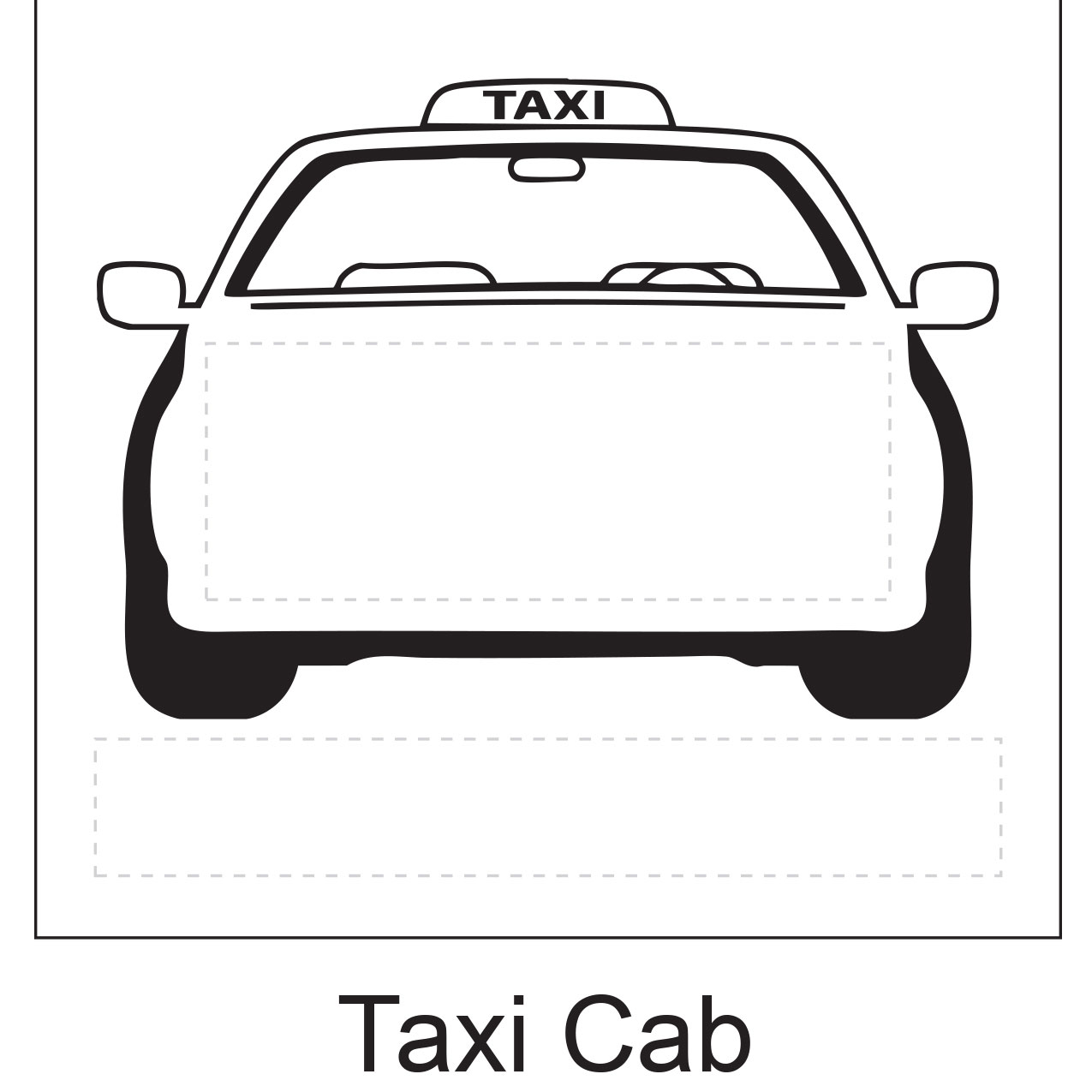 Taxy_Cab shaped stick-up self-adhesive calendar