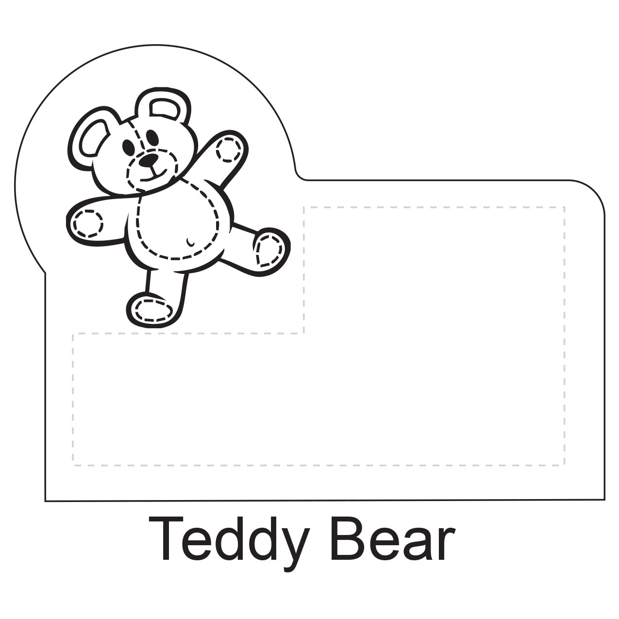 Teddy_Bear shaped stick-up self-adhesive calendar