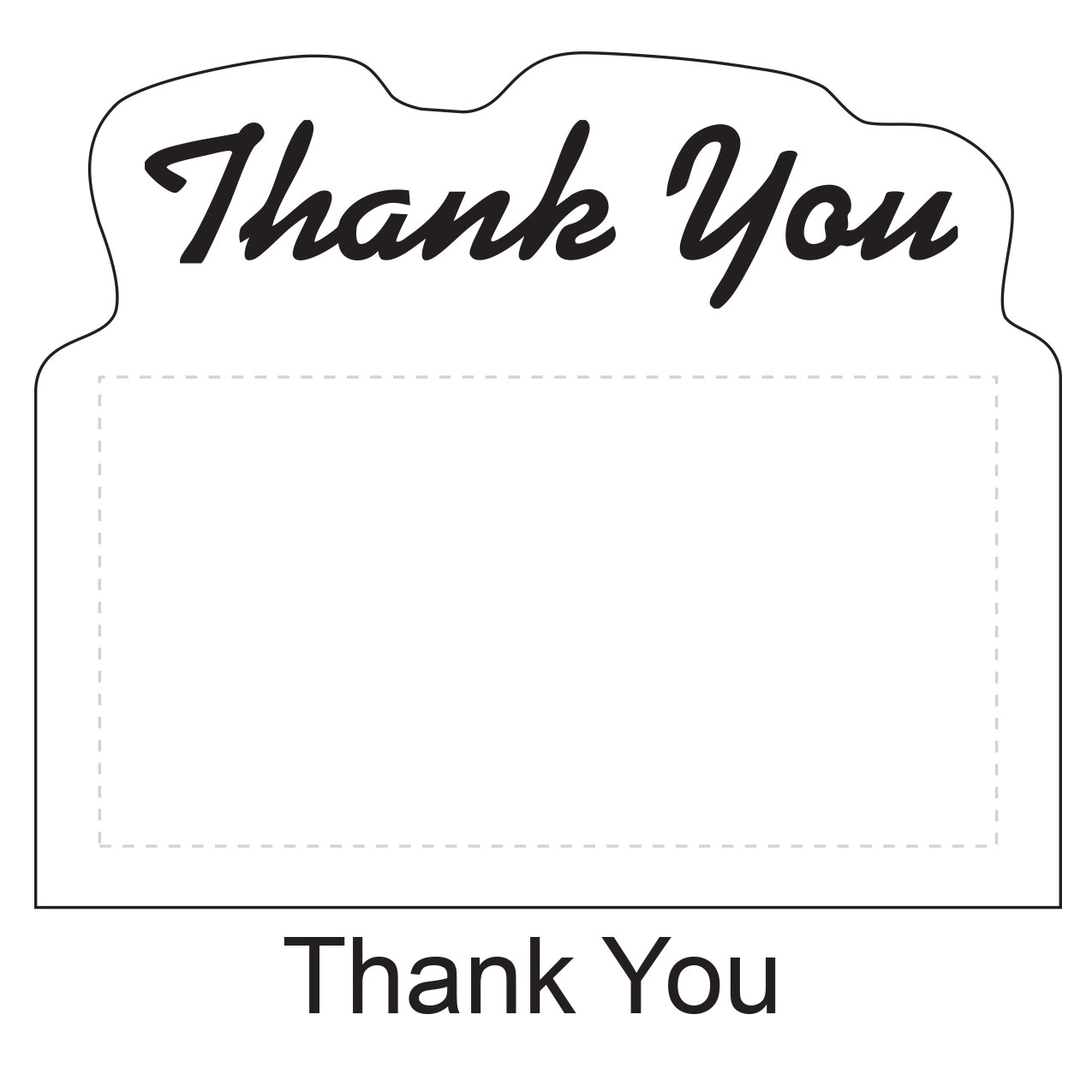 Thank_You shaped stick-up self-adhesive calendar