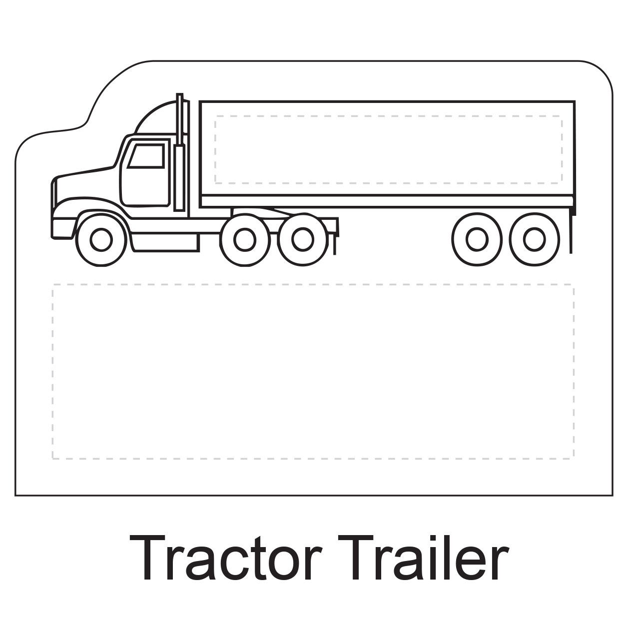 Tractor_Trailer shaped stick-up self-adhesive calendar