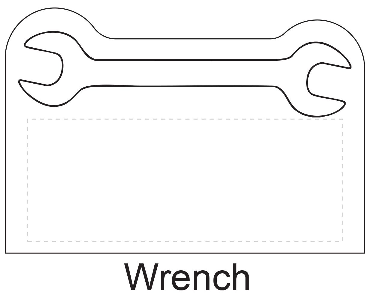 Wrench shaped stick-up self-adhesive calendar