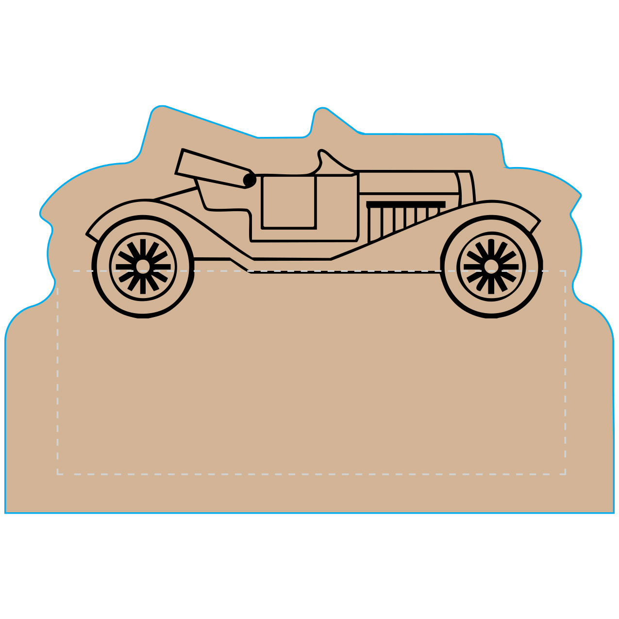 Antique_Car shaped stick-up self-adhesive calendar